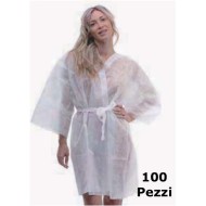 Einweg-Kimono aus Vliesstoff Weiß 80Stk.